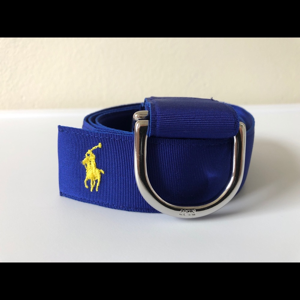 Polo by Ralph Lauren Blue Ribbon O-Ring Belt NWOT